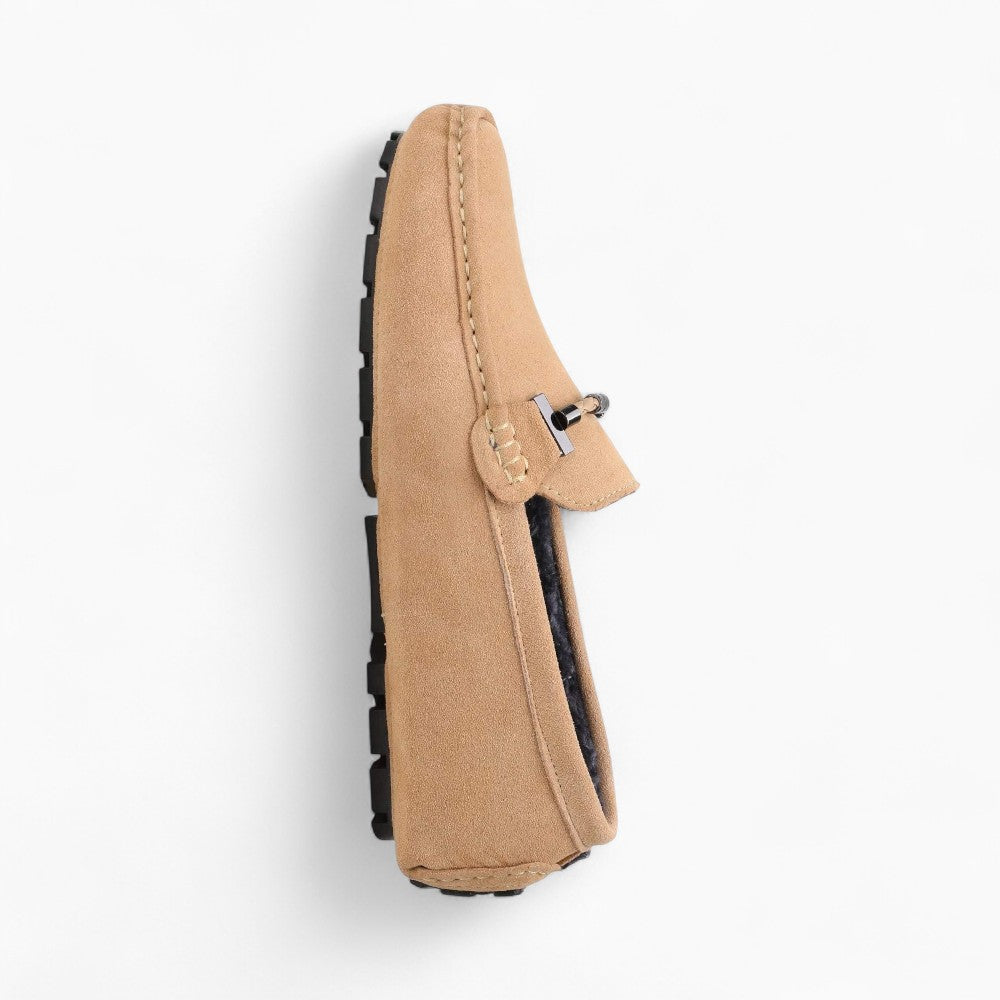 Mocassins D’été En Daim Beige Pour Hommes