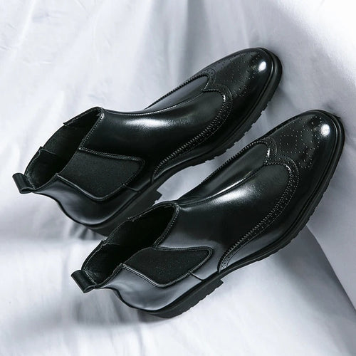 Bottes Chelsea homme perforées