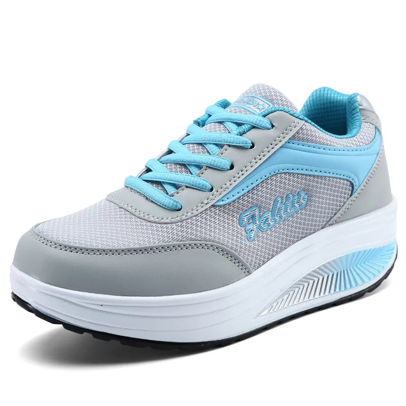 Baskets plateforme femme en mesh – Légères
