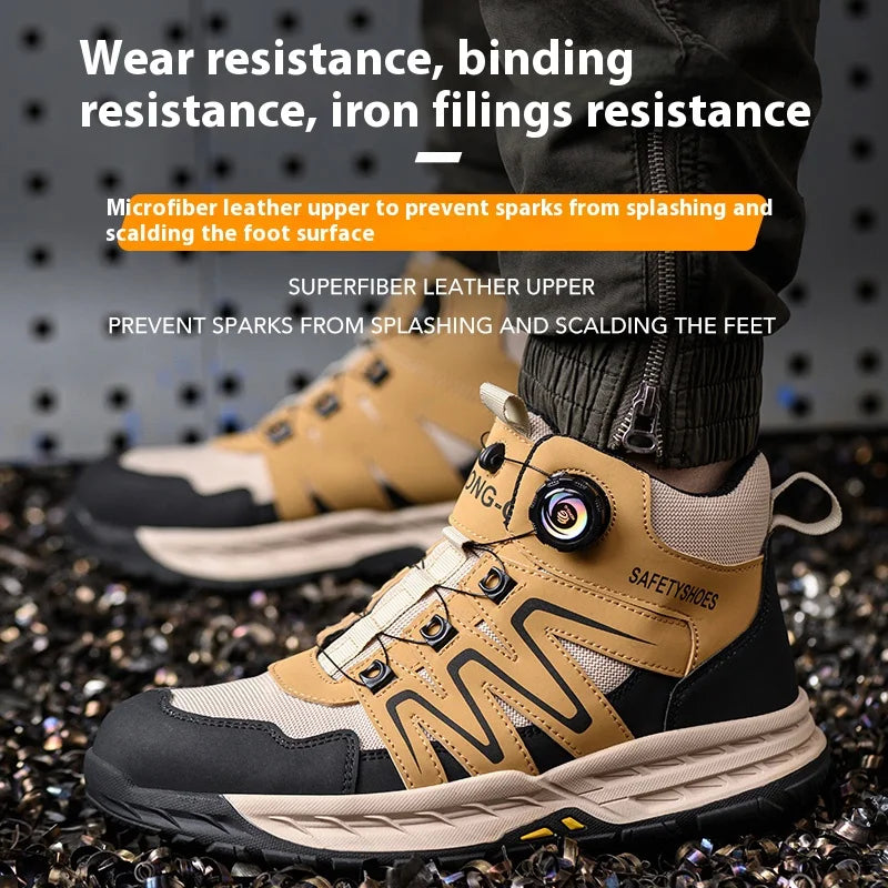 Bottes de travail tactiques pour homme avec embout en acier