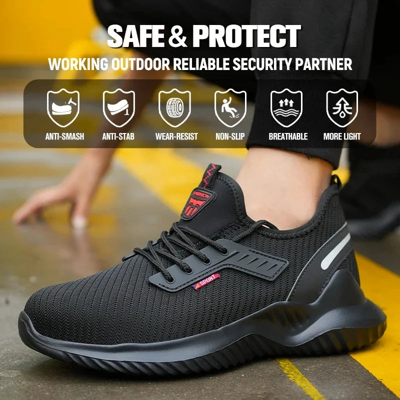 Baskets de sécurité pour homme avec embout en acier – Anti-perforation