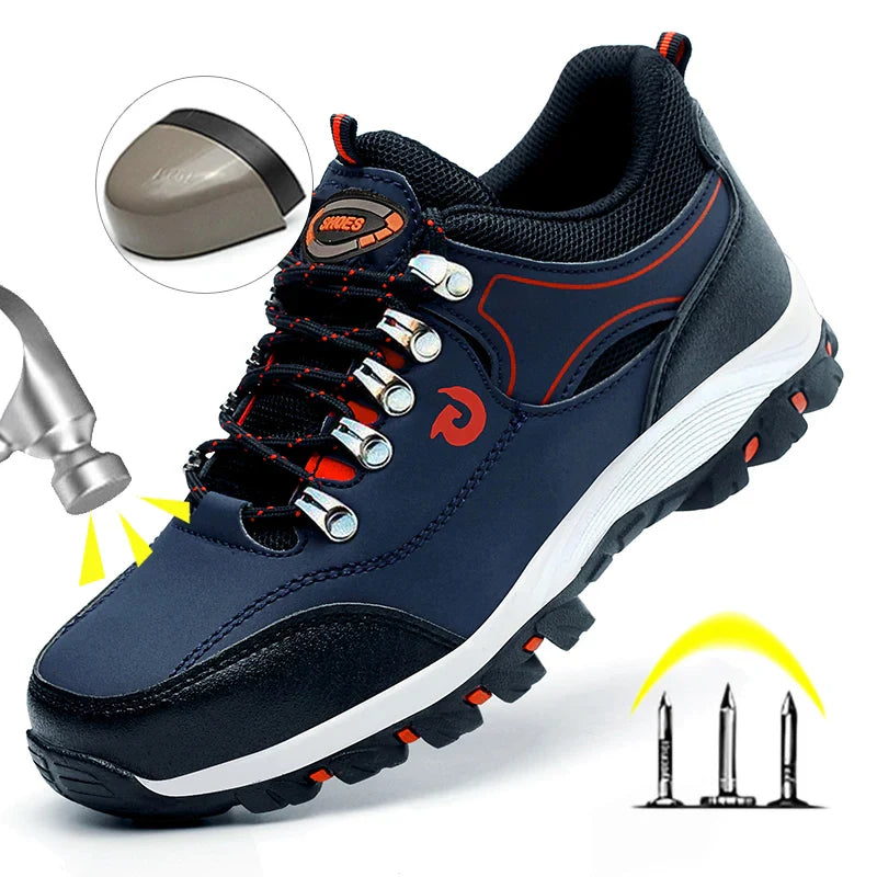 Chaussures de travail pour homme avec embout de sécurité en acier