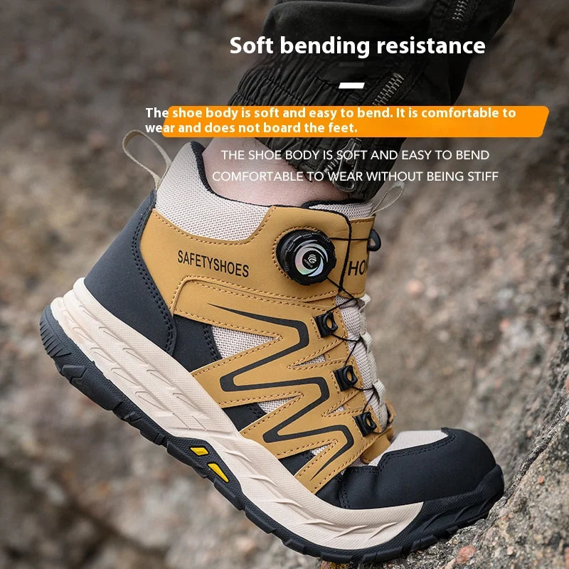 Bottes de travail tactiques pour homme avec embout en acier