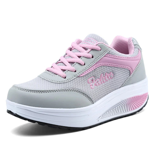 Baskets plateforme femme en mesh – Légères