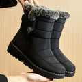 Bottes de neige imperméables pour femme avec doublure chaude