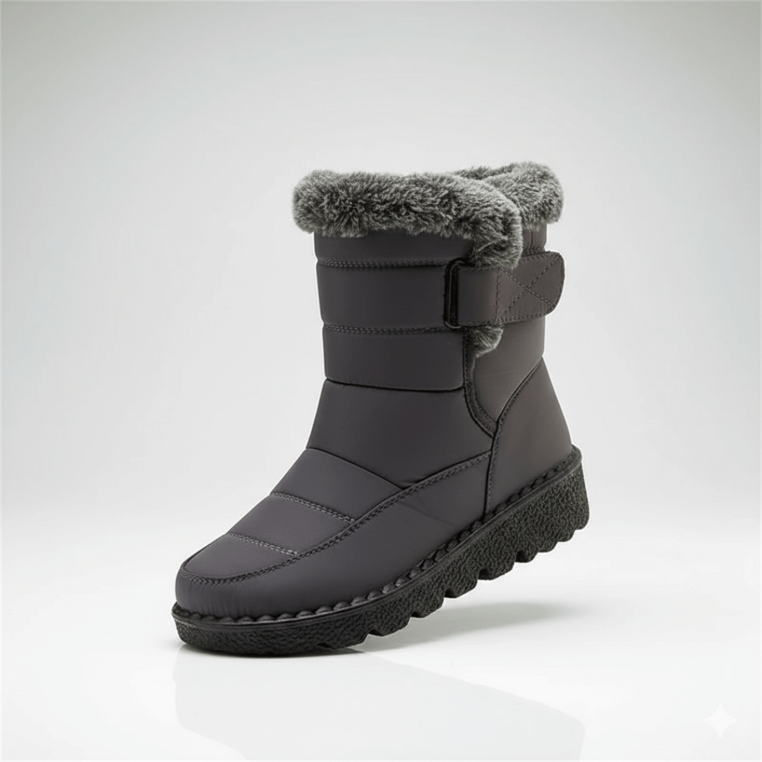 Bottes de neige imperméables pour femme avec doublure chaude