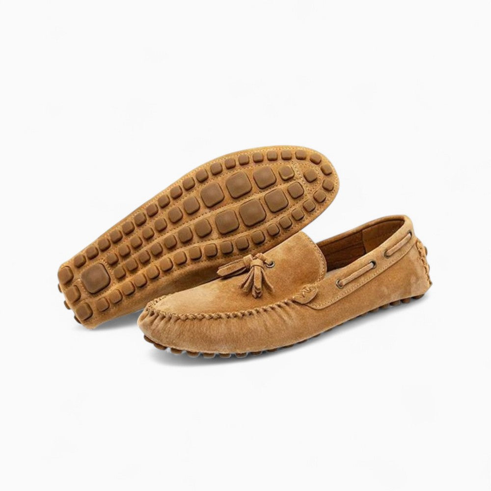Mocassins pour Homme En Daim Marron