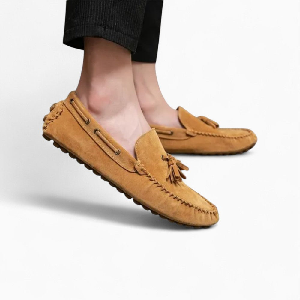Mocassins pour Homme En Daim Marron