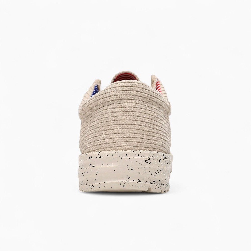 Mocassins à lacets à surface côtelée — Beige