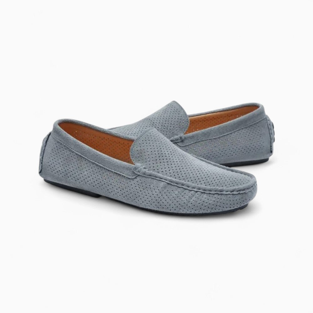 Mocassins En Daim Décontracté Gris Pour Hommes