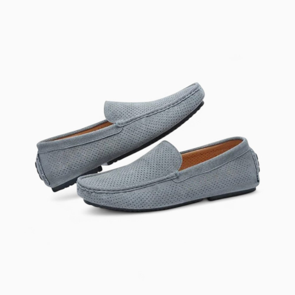 Mocassins En Daim Décontracté Gris Pour Hommes