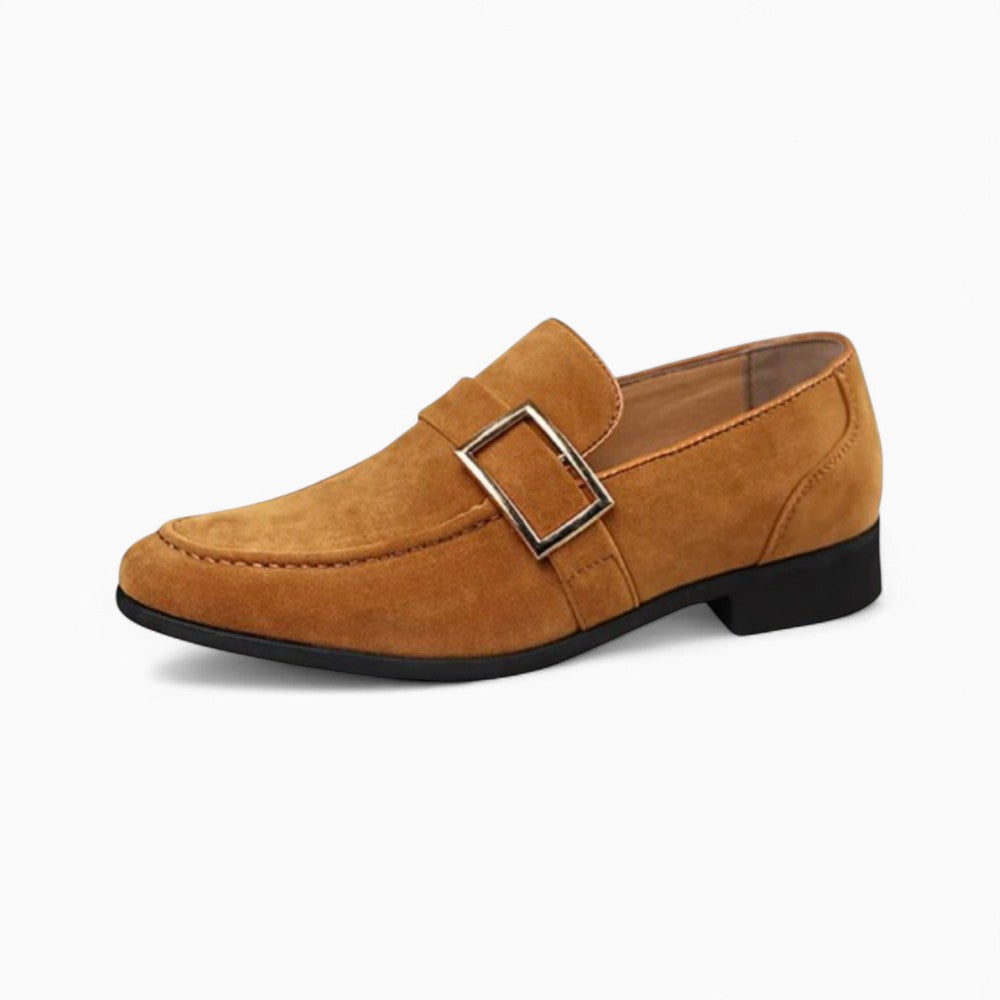 Mocassins En Daim À Talon Carré Pour Hommes