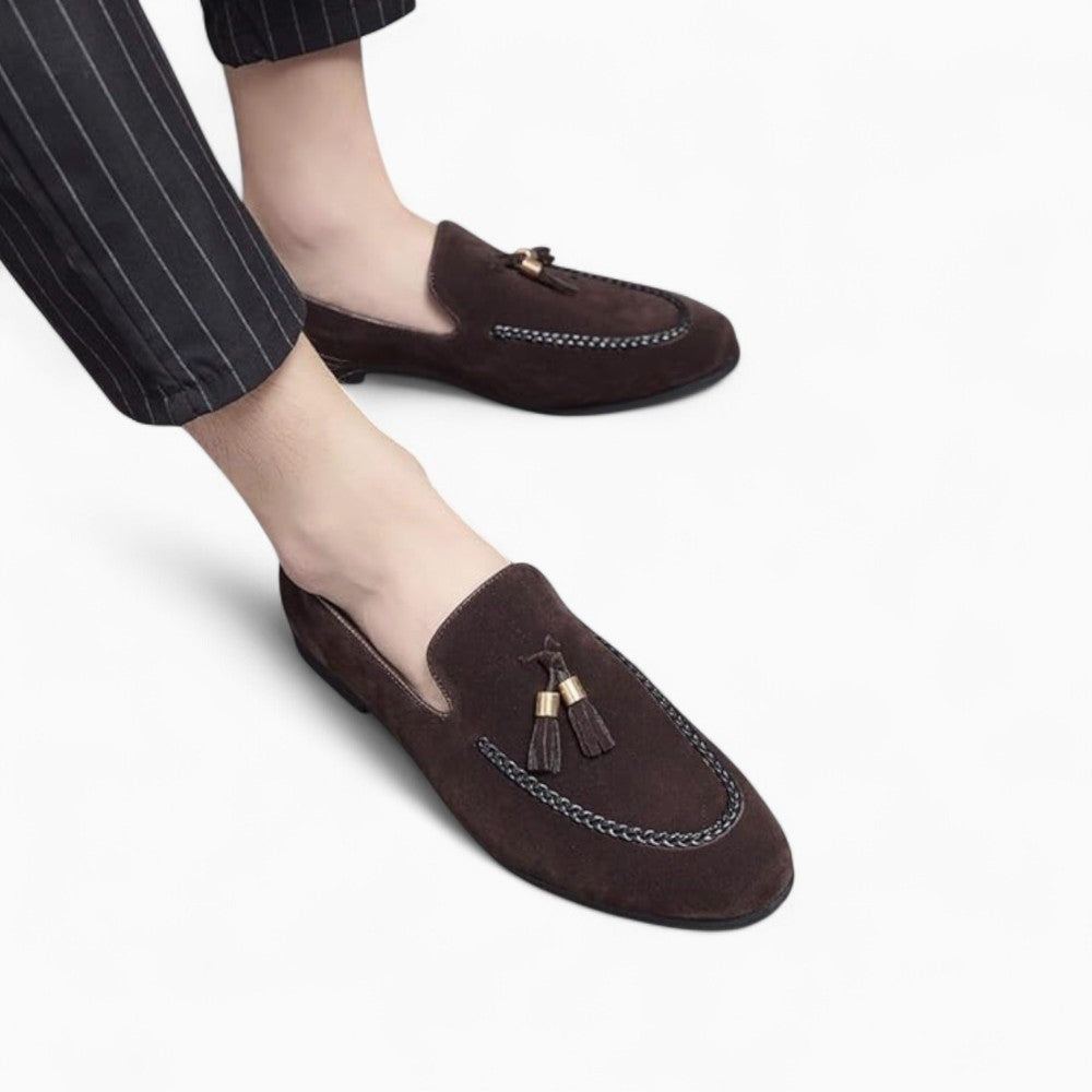 Mocassins à gland effet daim en PU pour hommes