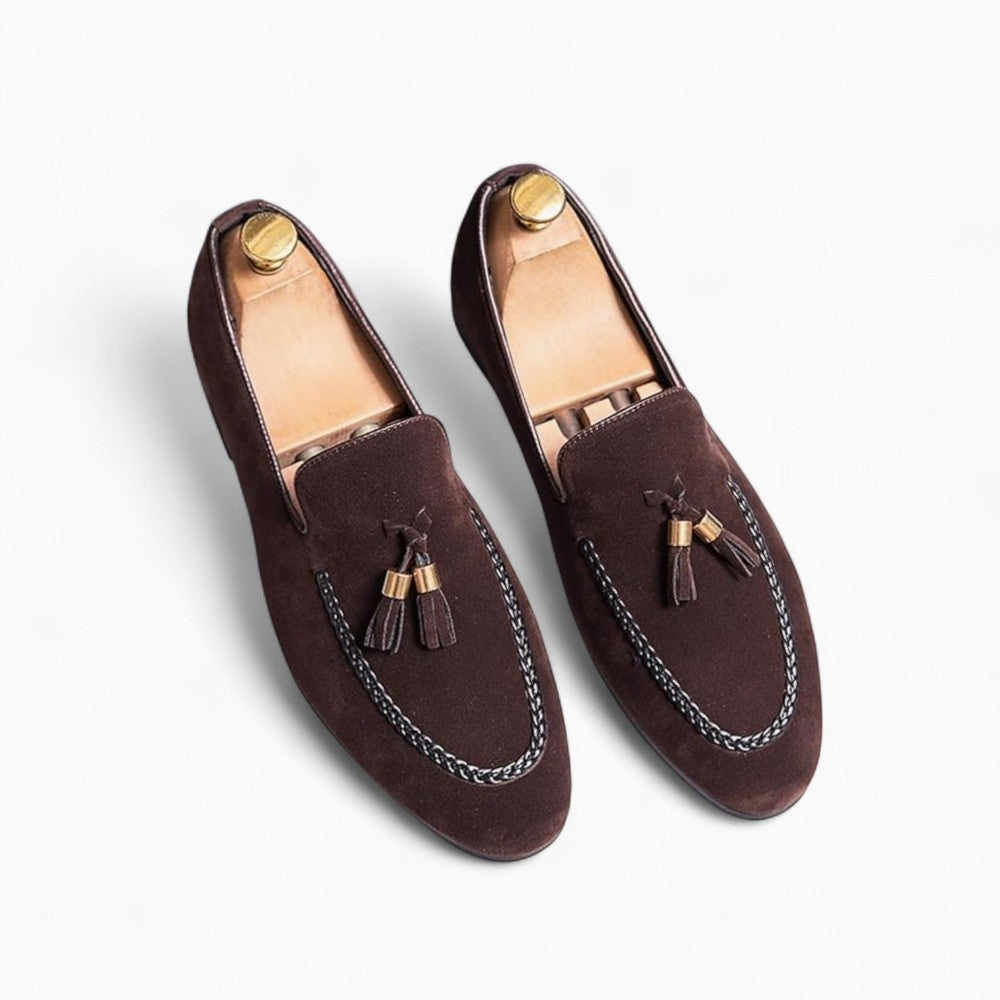 Mocassins à gland effet daim en PU pour hommes