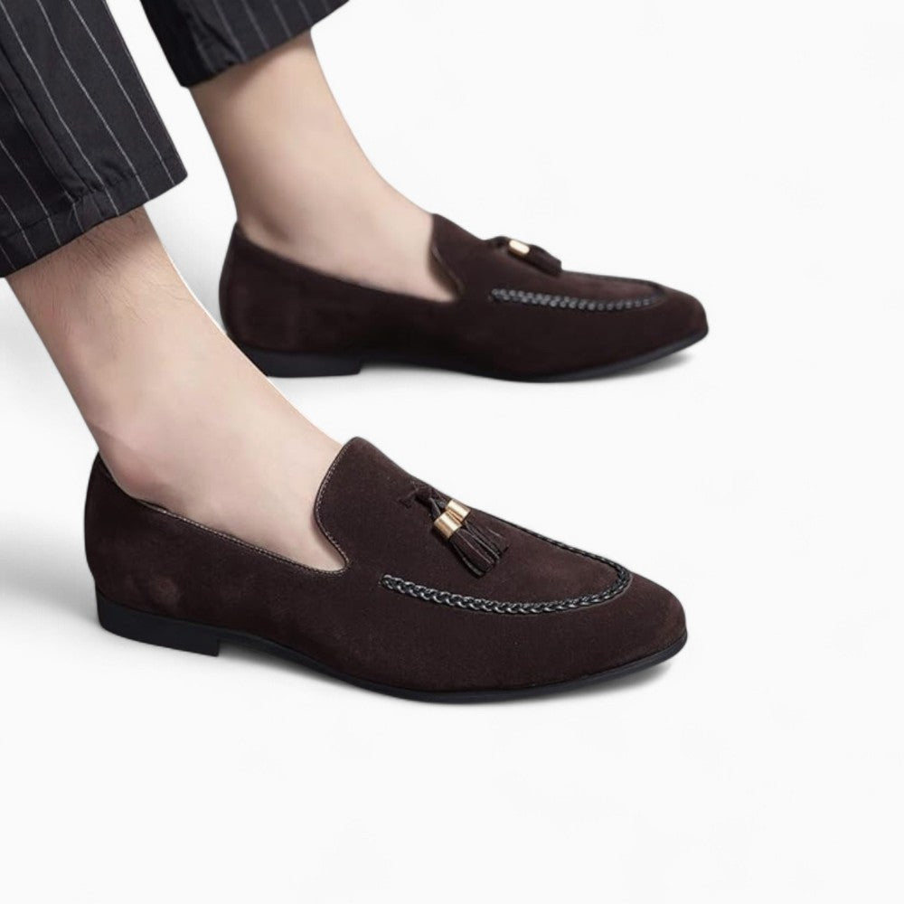 Mocassins à gland effet daim en PU pour hommes