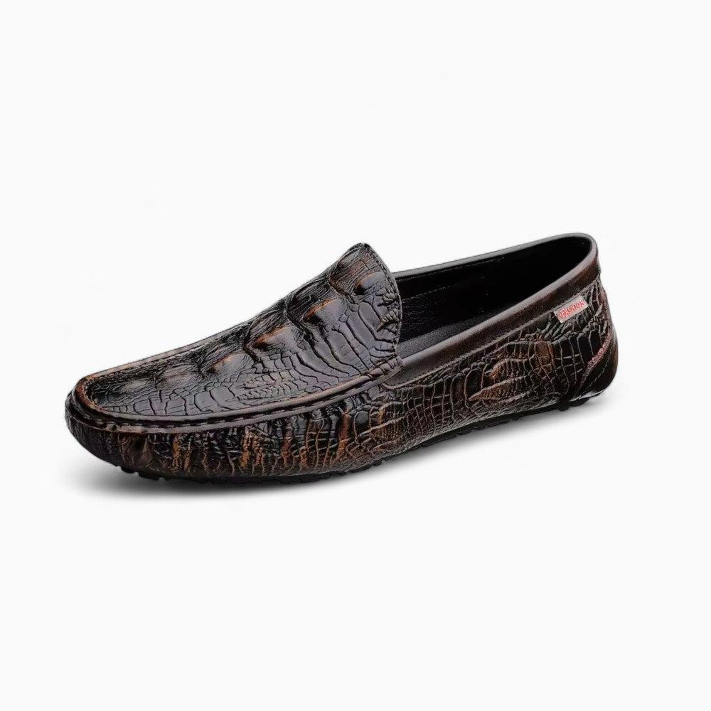 Mocassins effet cuir crocodile en PU