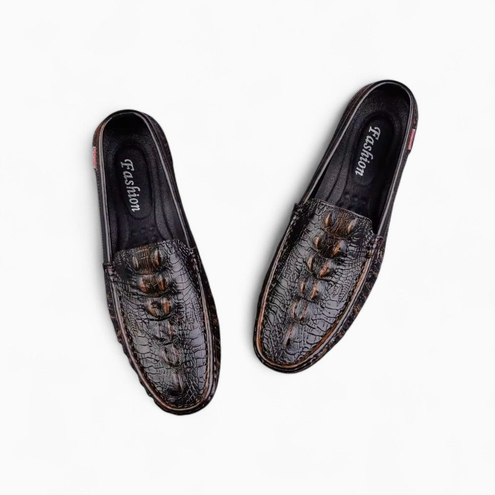 Mocassins effet cuir crocodile en PU
