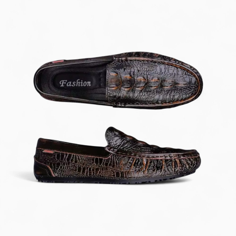 Mocassins effet cuir crocodile en PU