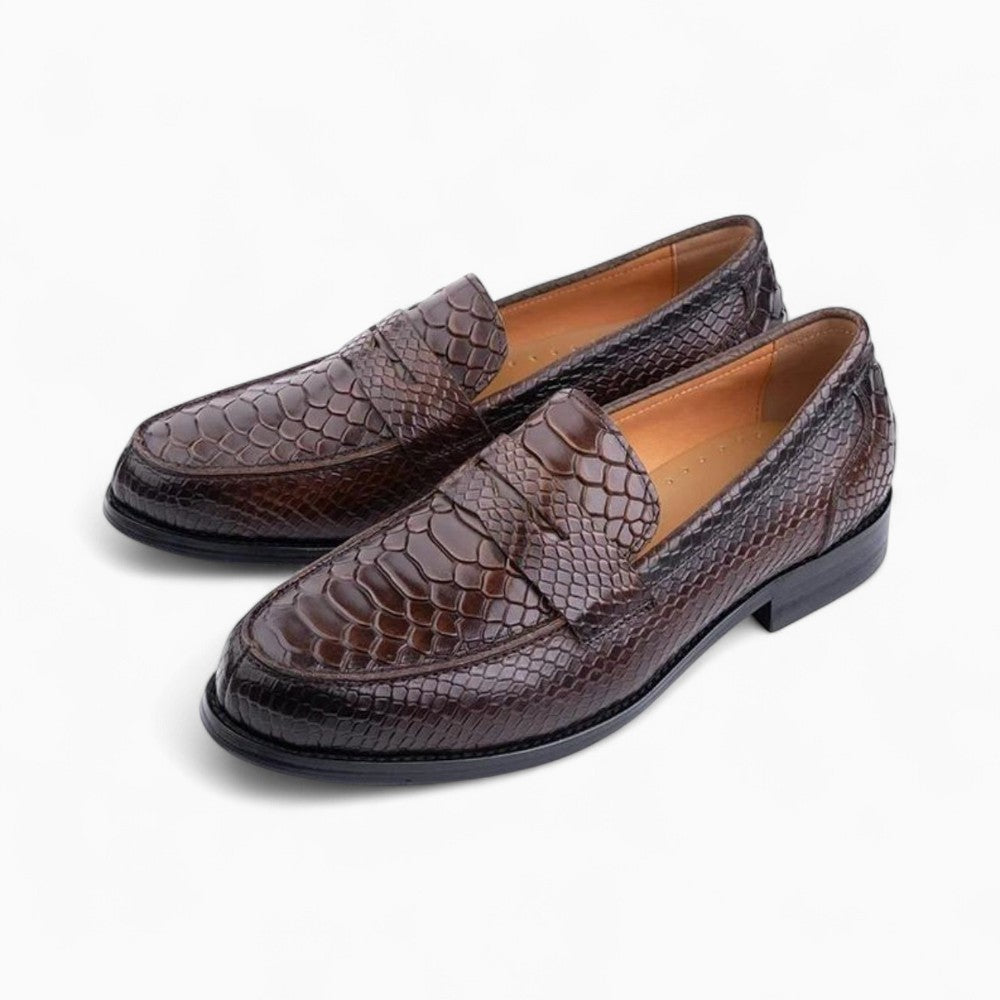 Mocassins Décontractés Marron En Cuir Véritable Pour Homme