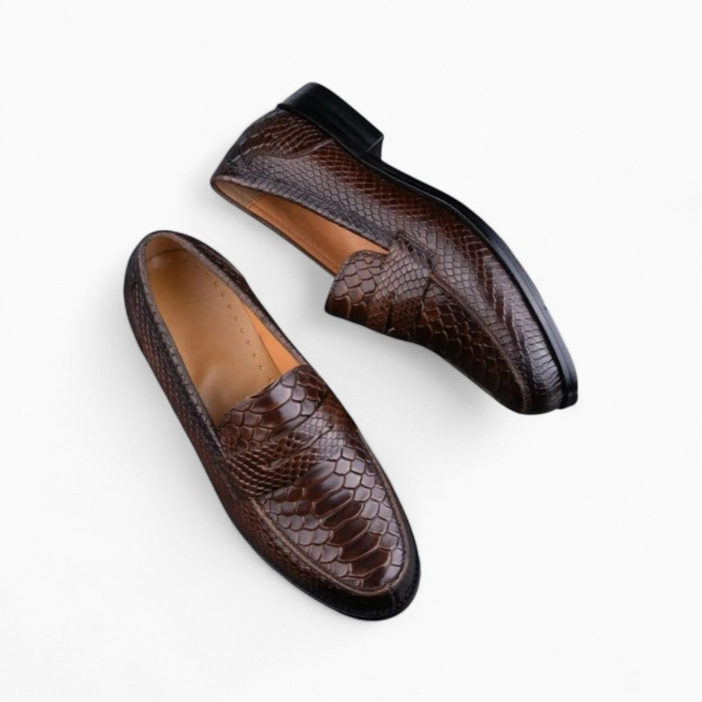 Mocassins Décontractés Marron En Cuir Véritable Pour Homme