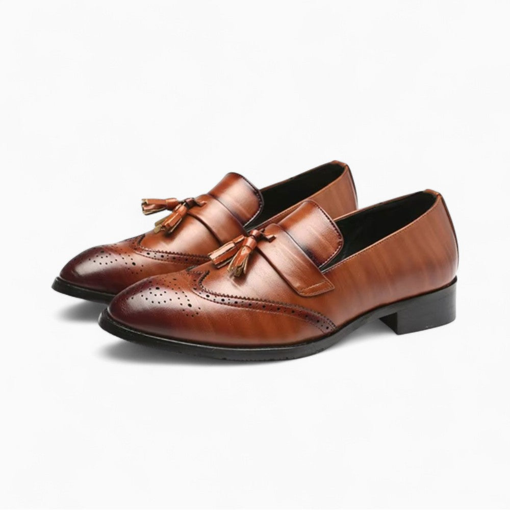 Mocassins À Tête Pointue À Glands Pour Homme