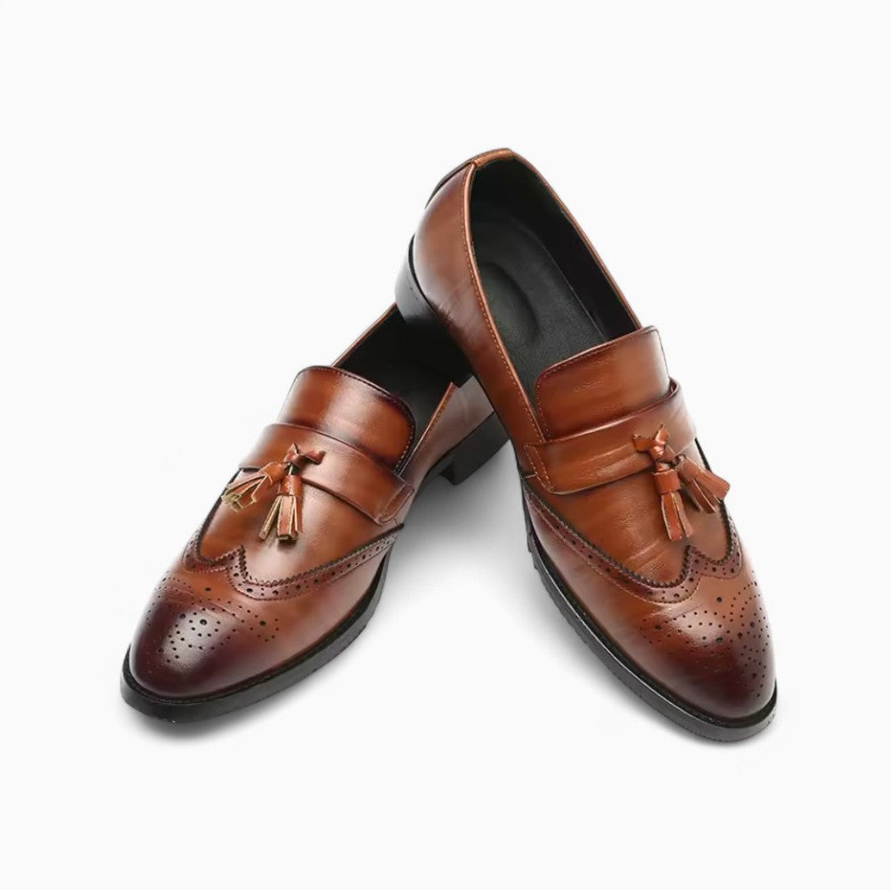 Mocassins À Tête Pointue À Glands Pour Homme