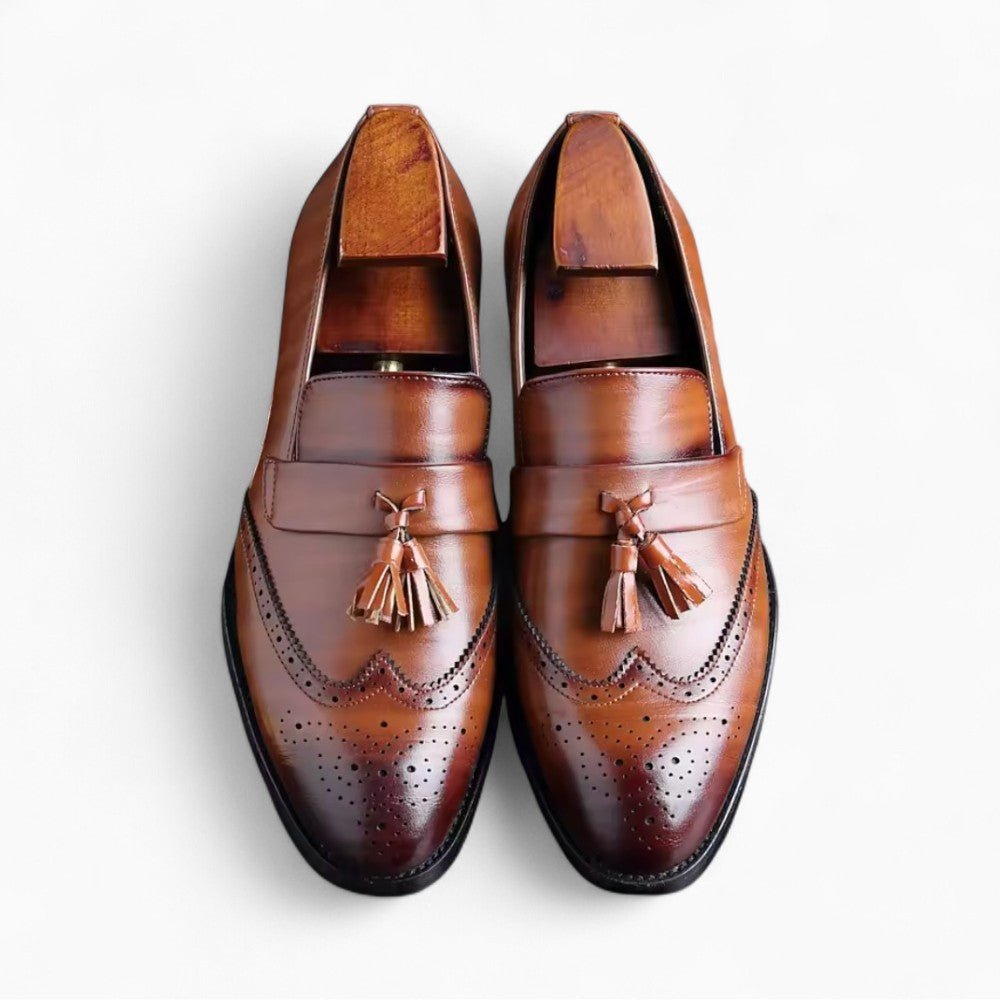 Mocassins À Tête Pointue À Glands Pour Homme