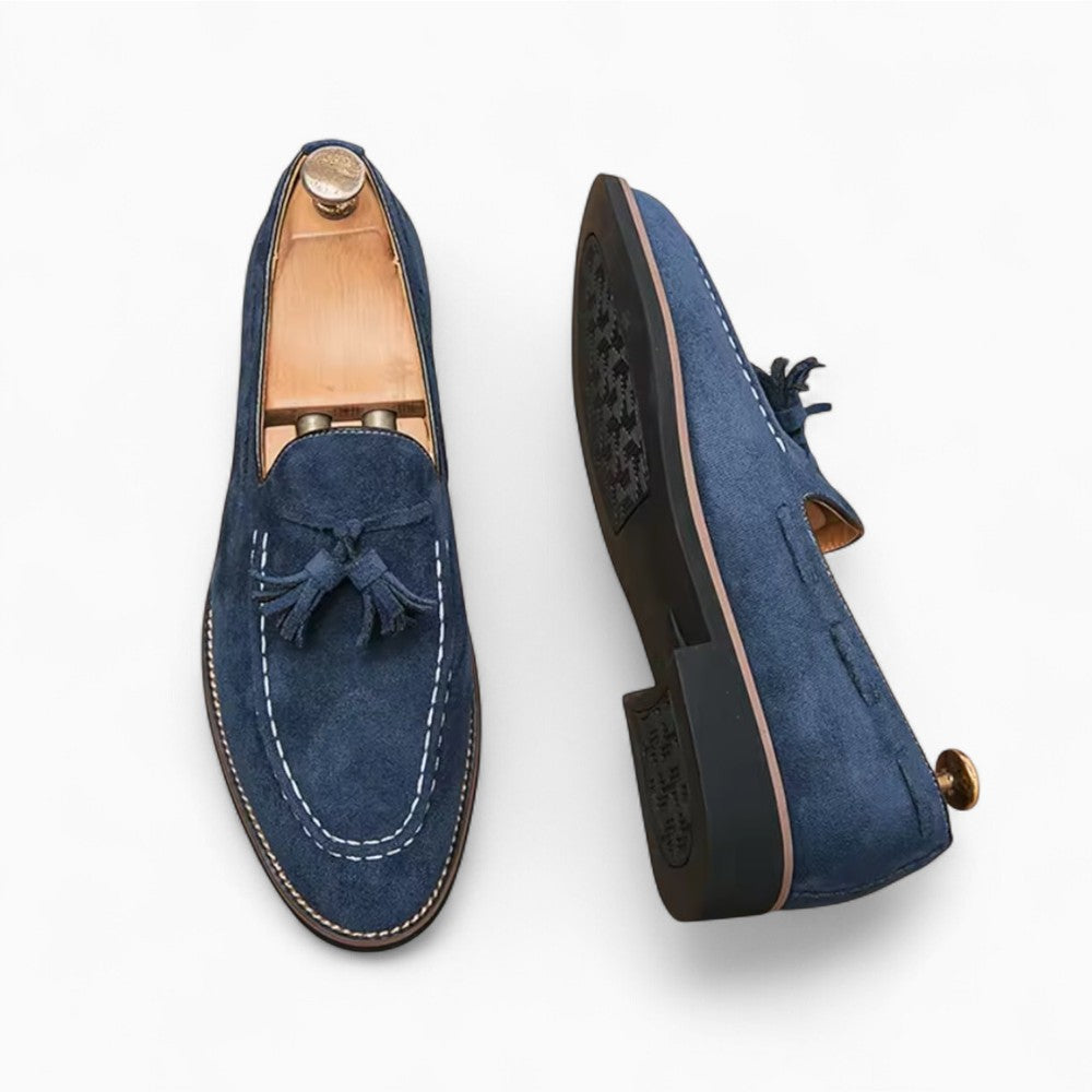 Mocassins à glands effet daim en cuir synthétique PU