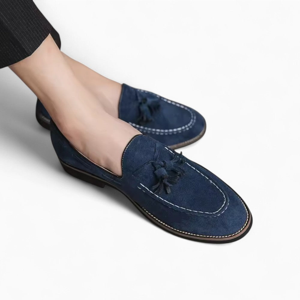 Mocassins à glands effet daim en cuir synthétique PU