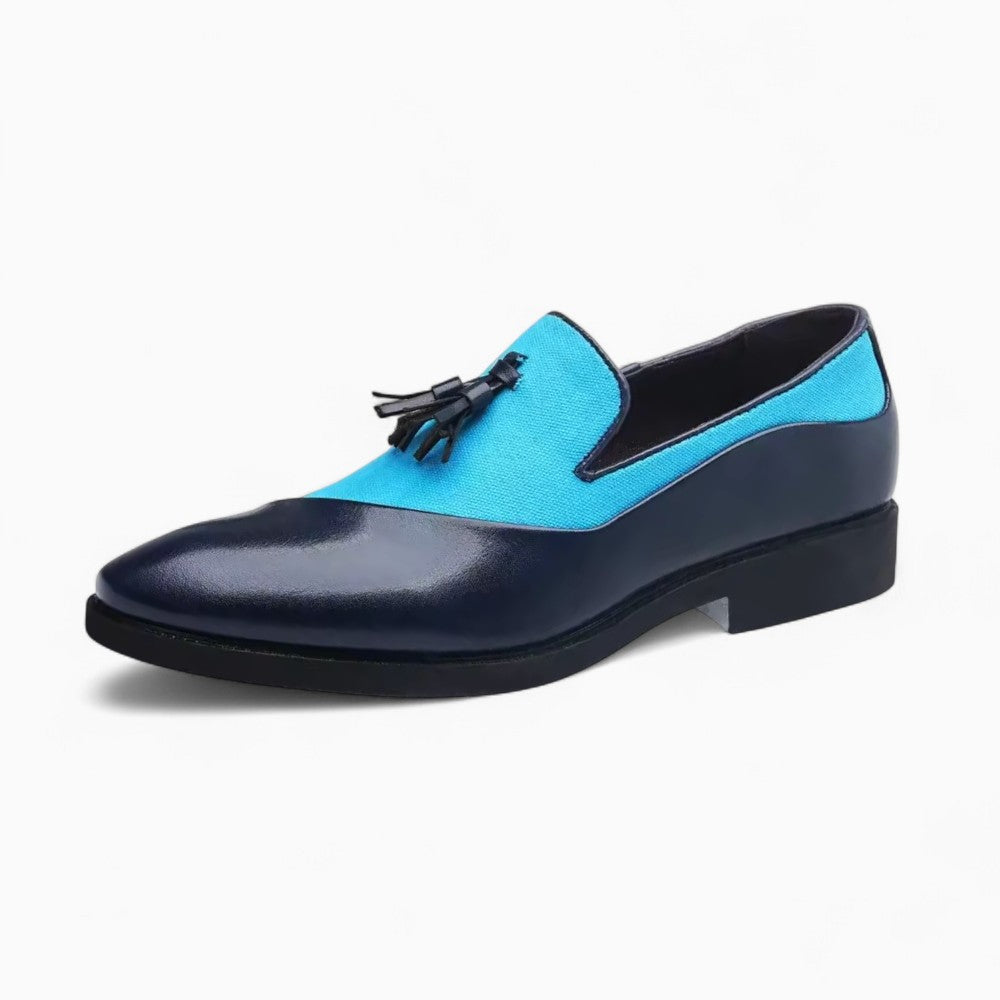 Mocassins à glands multicolores effet daim en PU