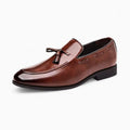 Mocassins à glands marron effet cuir en PU pour hommes
