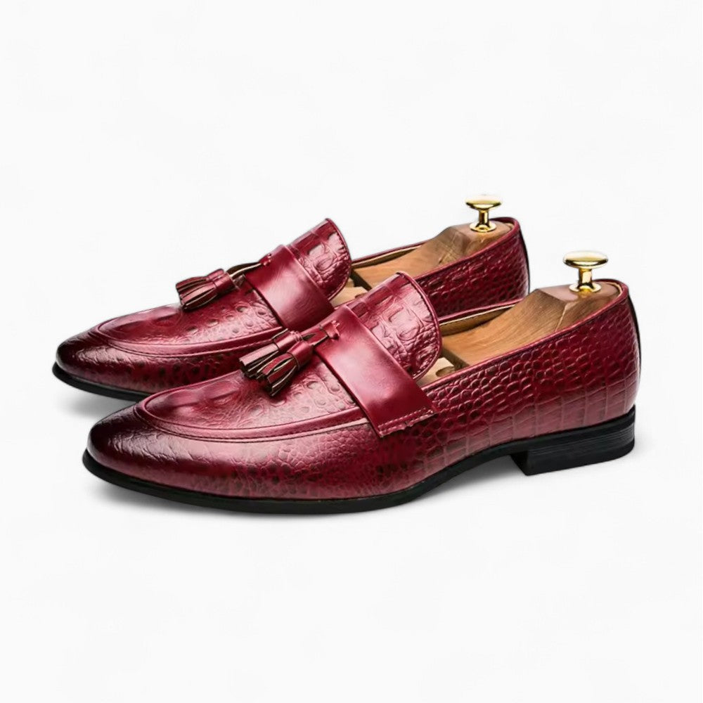 Mocassins À Gland Avec Effet Croco Pour Hommes