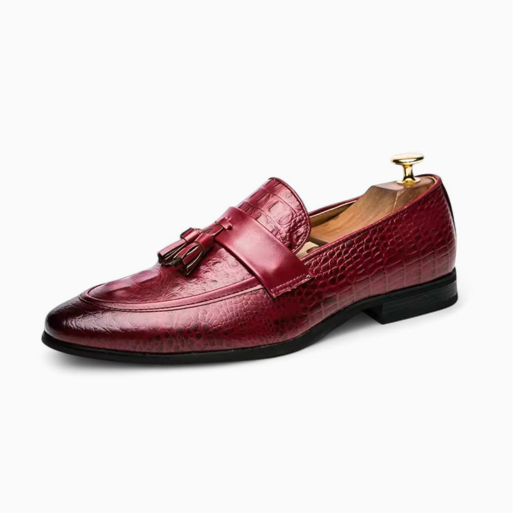 Mocassins À Gland Avec Effet Croco Pour Hommes