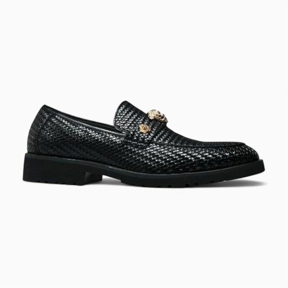 Mocassins À Bout Pointu En Cuir Verni Avec Nœud Décoratif