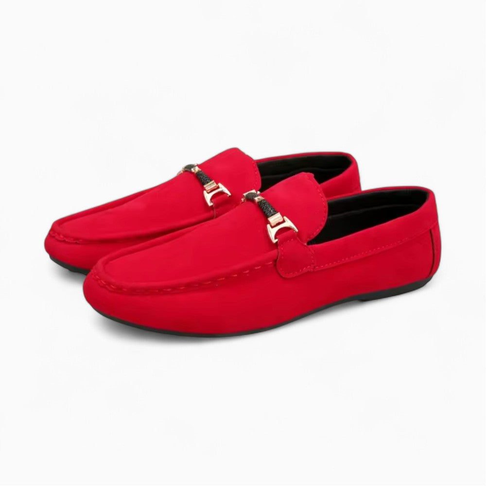 Mocassins À Boucle En Daim Pour Hommes