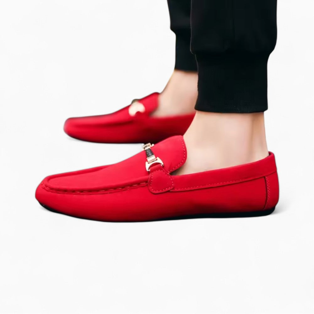 Mocassins À Boucle En Daim Pour Hommes