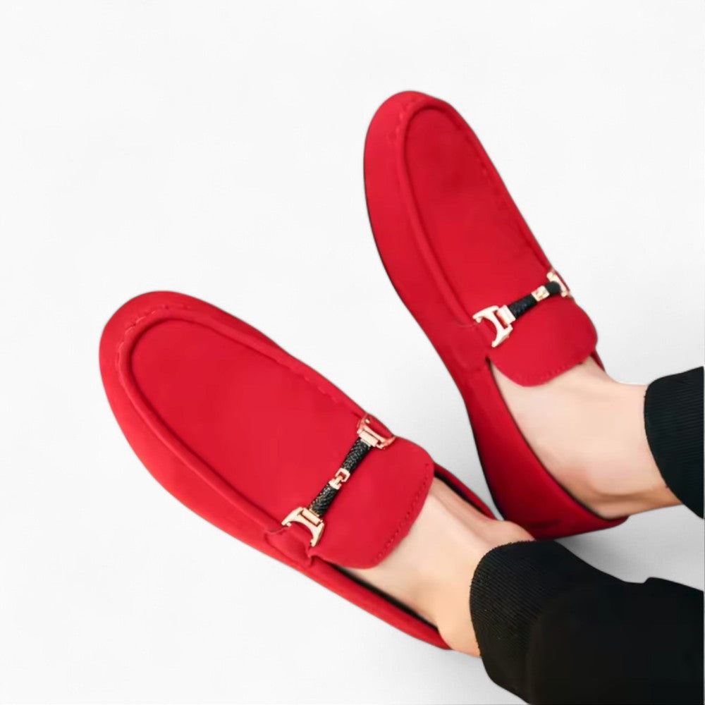 Mocassins À Boucle En Daim Pour Hommes