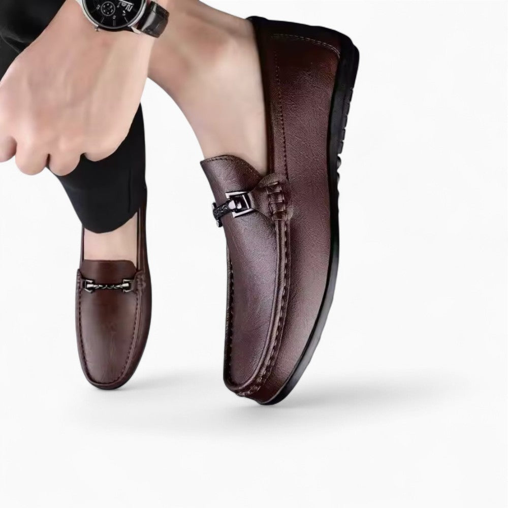 Mocassins En Cuir Véritable Avec Mors Pour Homme