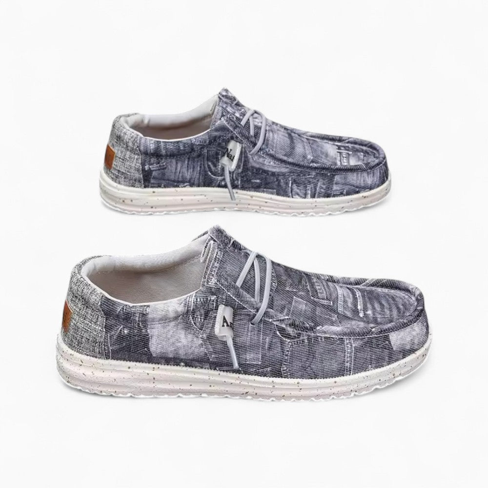 Mocassins souples décontractés en jean délavé