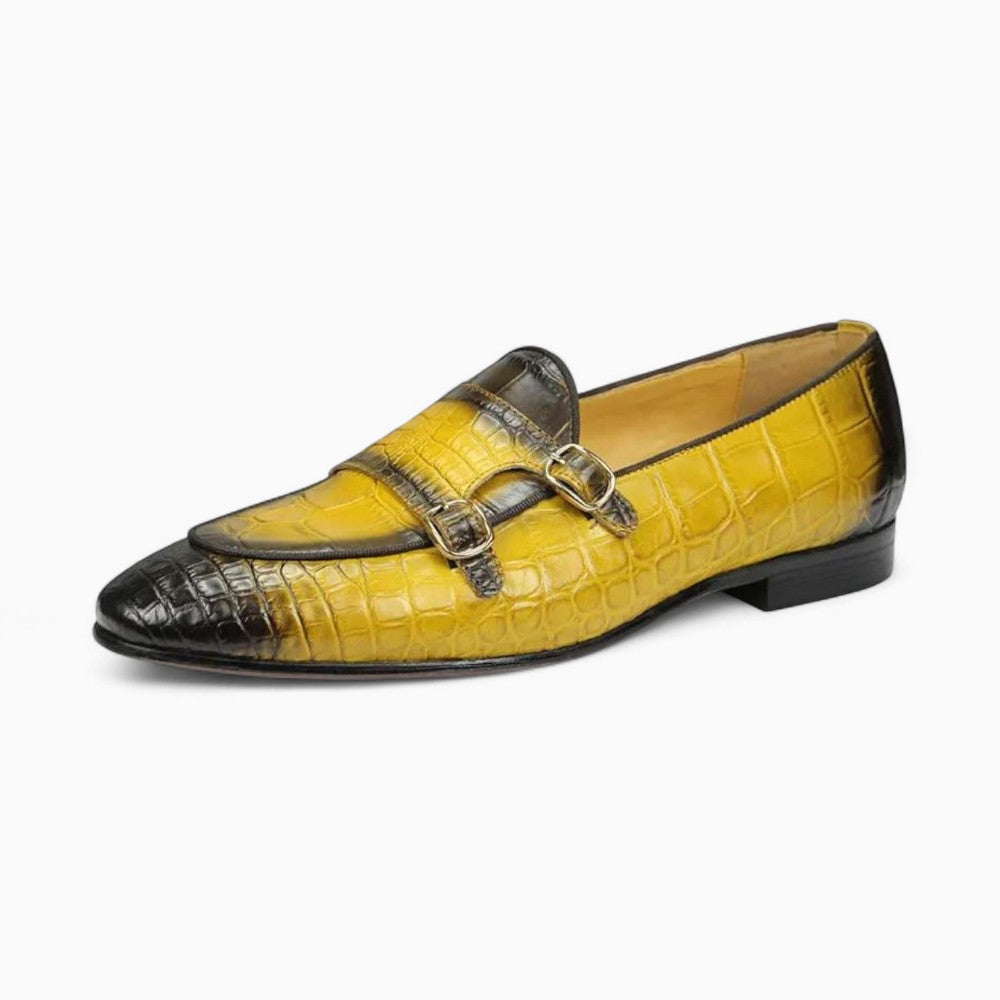 Mocassins Souples Bicolores Effet Cuir