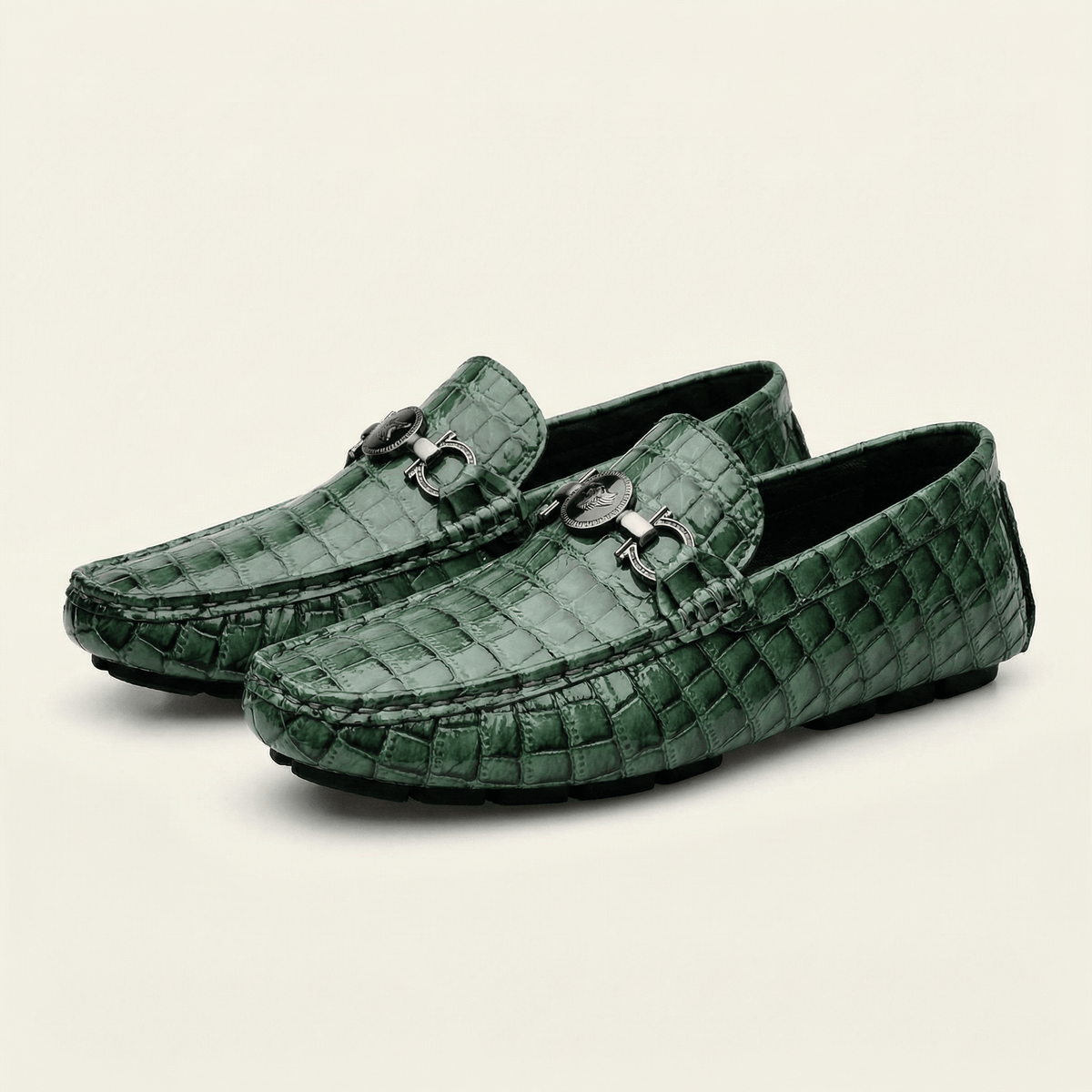 Mocassin à Mors Effet Crocodile