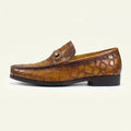 Mocassin à Mors en Cuir Embossé Crocodile