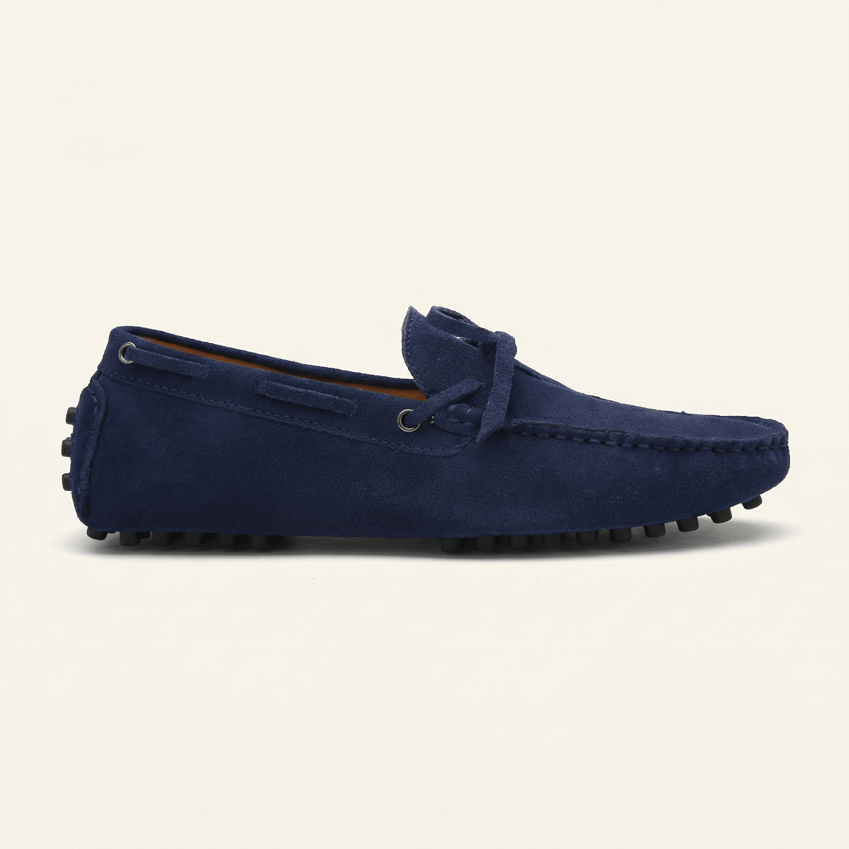 Mocassin à Picots en Daim avec Lacets Décoratifs
