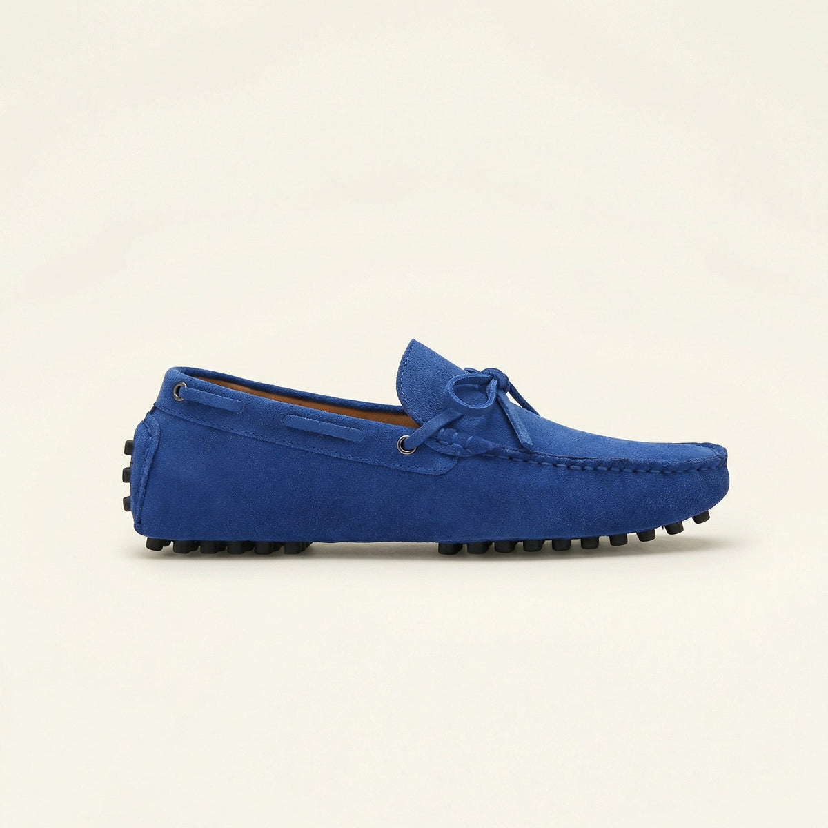 Mocassin à Picots en Daim avec Lacets Décoratifs