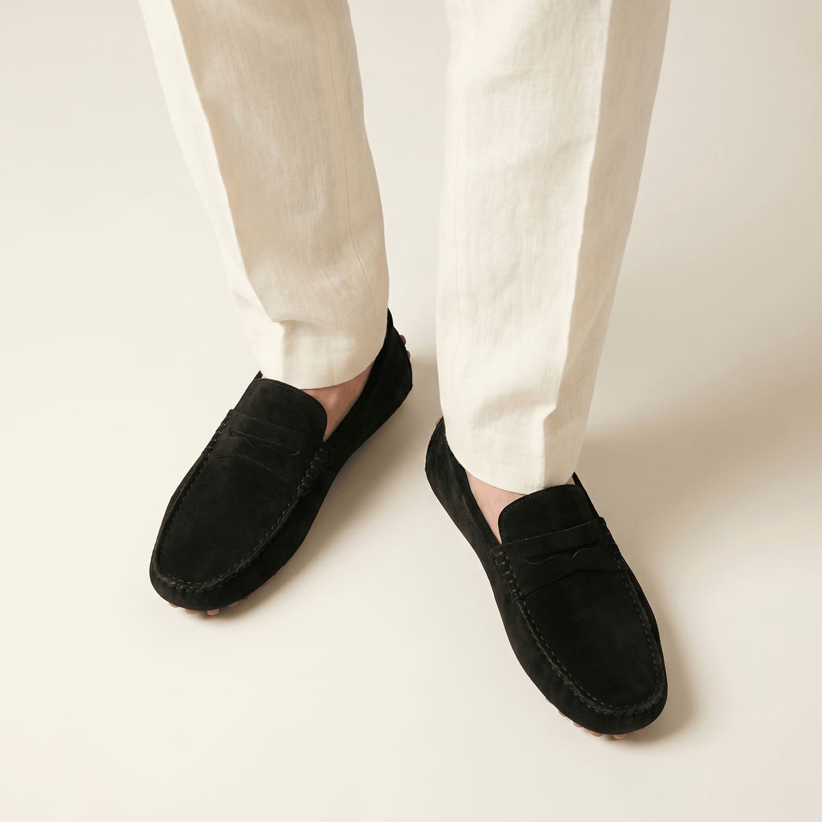 Mocassin à Picots en Daim