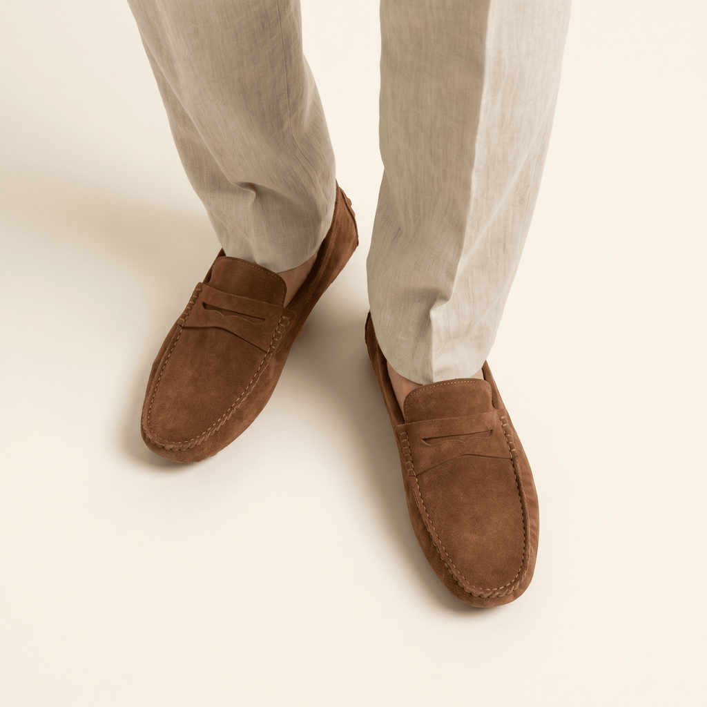 Mocassin à Picots en Daim