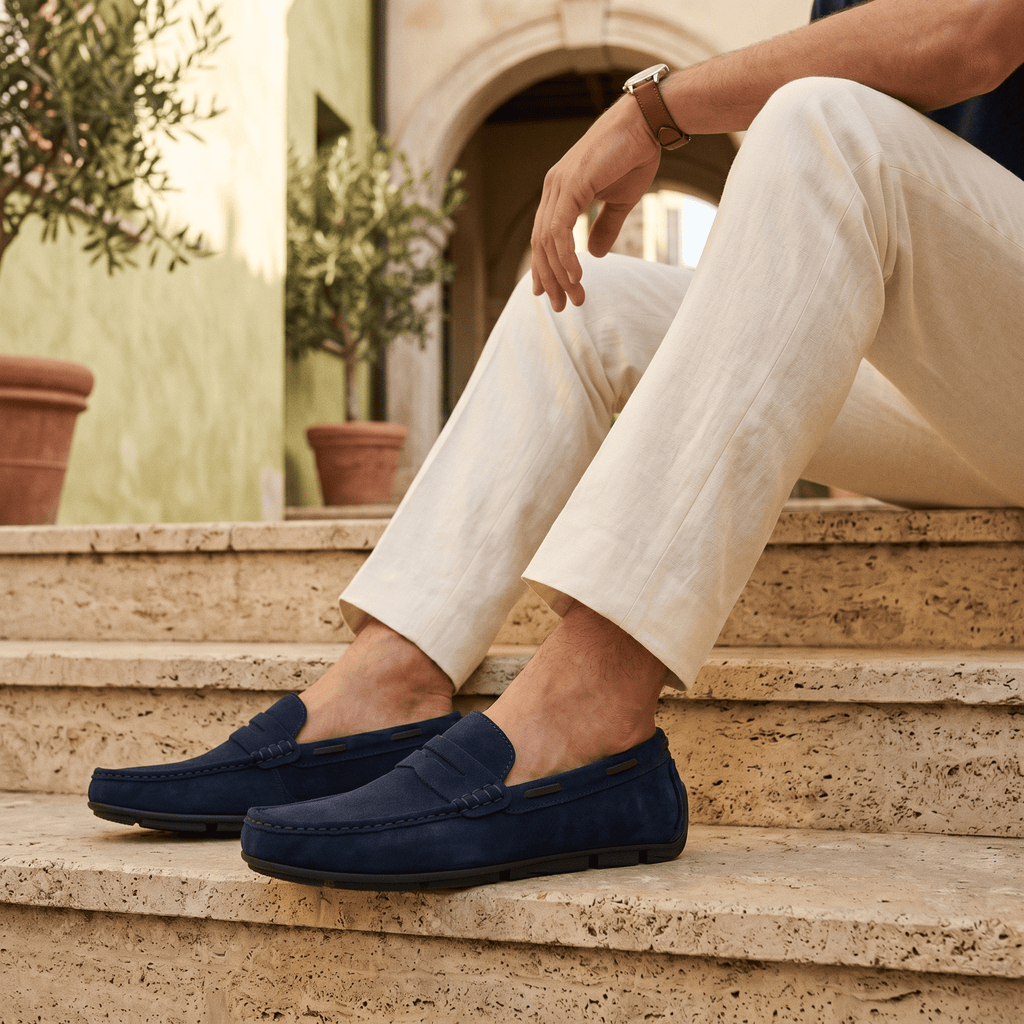 Mocassin en Daim Classique à Bande
