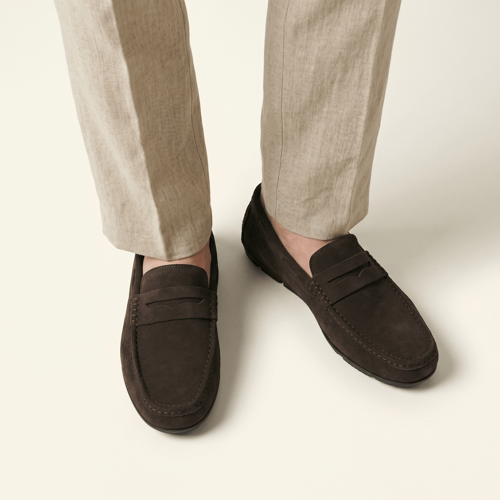 Mocassin en Daim Classique à Bande