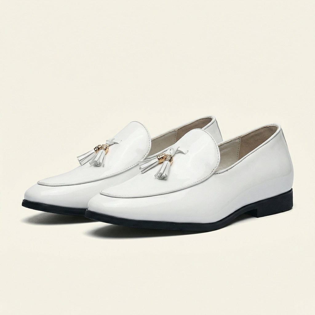 Mocassin Habillé à Glands en Cuir Verni