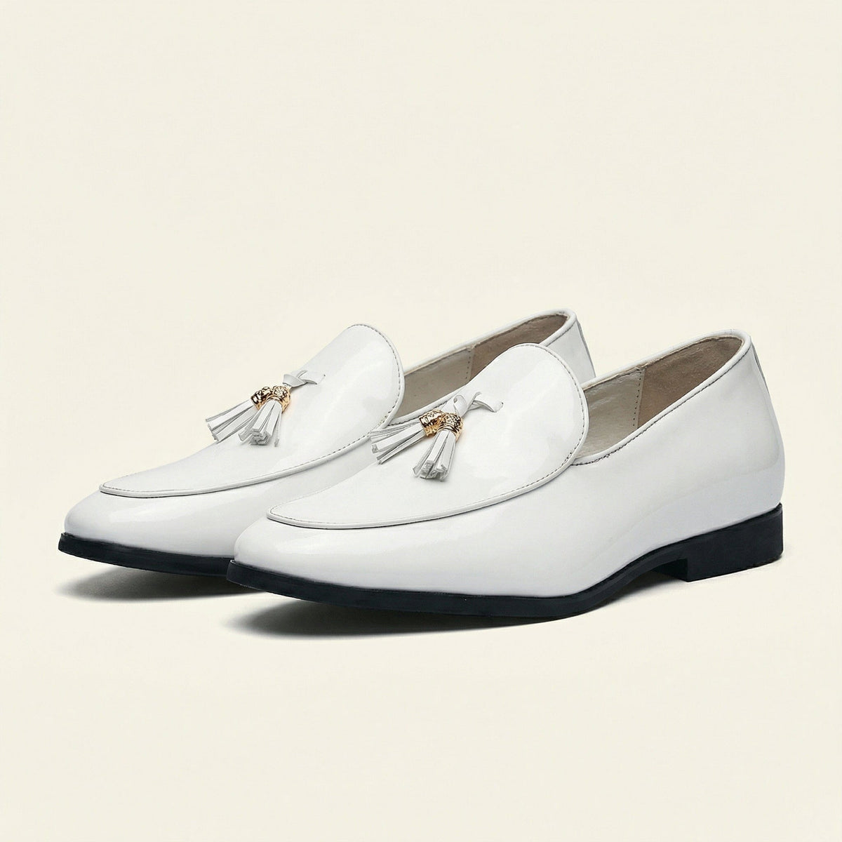 Mocassin Habillé à Glands en Cuir Verni